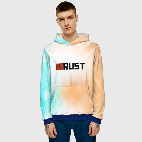 Мужская толстовка RUST gradient / 3D-Синий – фото 3