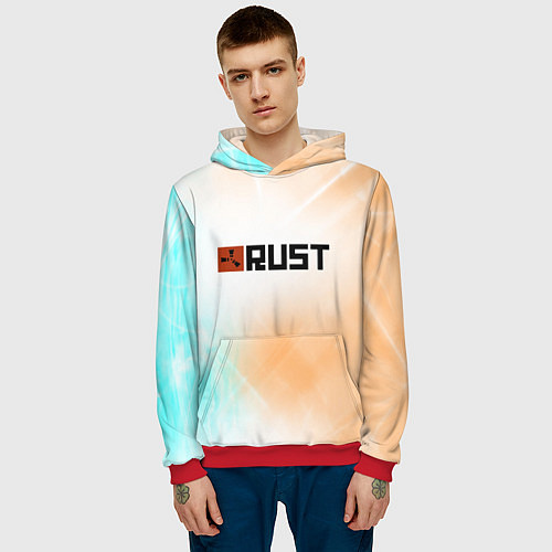 Мужская толстовка RUST gradient / 3D-Красный – фото 3