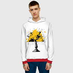 Толстовка-худи мужская Распад желтой лампы, цвет: 3D-красный — фото 2