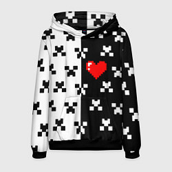 Толстовка-худи мужская Minecraft pattern love, цвет: 3D-черный