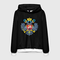 Толстовка-худи мужская Имперский двуглавый герб, цвет: 3D-белый