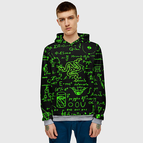 Мужская толстовка Razer patten symbol / 3D-Меланж – фото 3