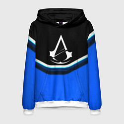 Толстовка-худи мужская Assassins Creed logo abstergo, цвет: 3D-белый