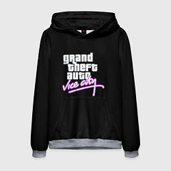 Толстовка-худи мужская GTA vice city logo, цвет: 3D-меланж