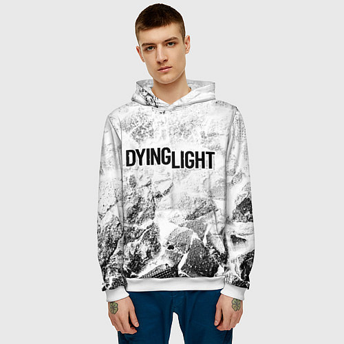 Мужская толстовка Dying Light white graphite / 3D-Белый – фото 3