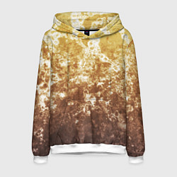 Толстовка-худи мужская Абстракция - yellow sad weather, цвет: 3D-белый