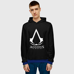 Толстовка-худи мужская Assassins Creed logo game, цвет: 3D-синий — фото 2