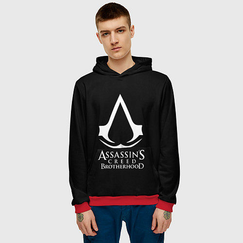 Мужская толстовка Assassins Creed brotherhood / 3D-Красный – фото 3