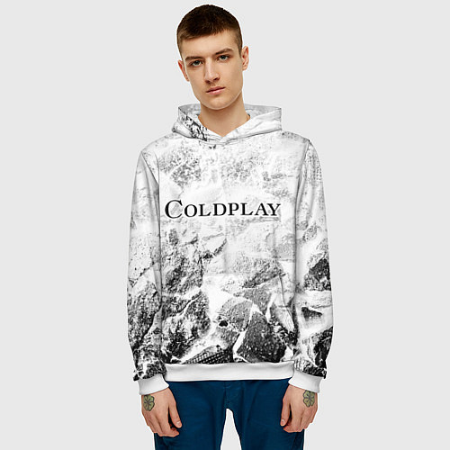 Мужская толстовка Coldplay white graphite / 3D-Белый – фото 3