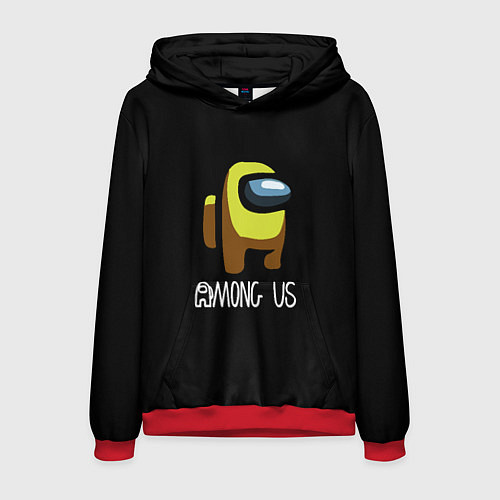 Мужская толстовка Among us жёлтый / 3D-Красный – фото 1