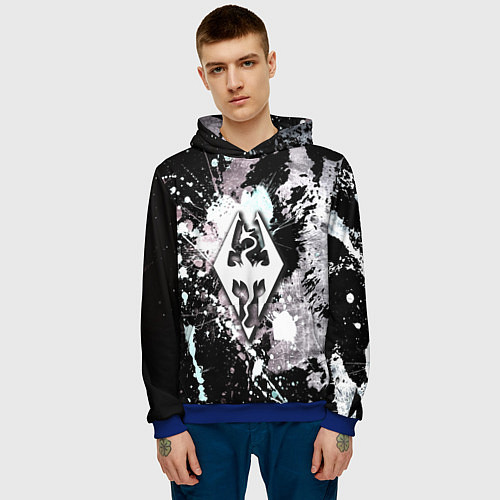 Мужская толстовка The elder scrolls краски древности / 3D-Синий – фото 3