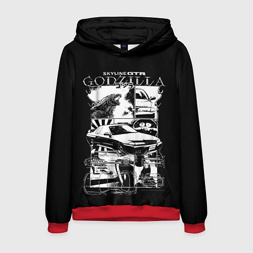 Мужская толстовка Skyline GTR Godzilla / 3D-Красный – фото 1