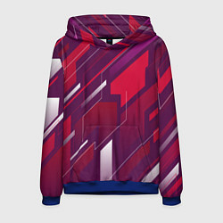 Толстовка-худи мужская Абстракция графика экстремальной формы, цвет: 3D-синий