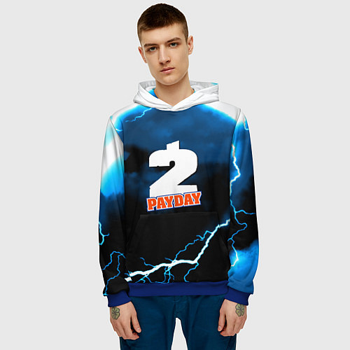 Мужская толстовка Payday 2 storm / 3D-Синий – фото 3