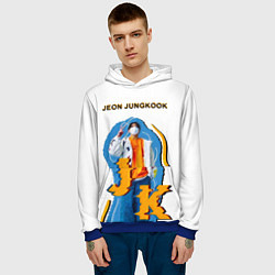 Толстовка-худи мужская BTS Jeon Jungkook, цвет: 3D-синий — фото 2
