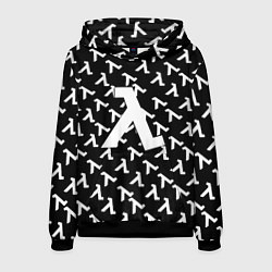 Толстовка-худи мужская Half liife logo pattern, цвет: 3D-черный
