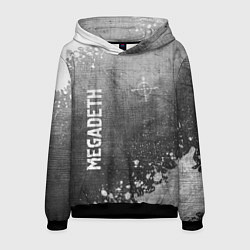 Толстовка-худи мужская Megadeth - grey gradient вертикально, цвет: 3D-черный