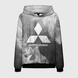 Толстовка-худи мужская Mitsubishi - grey gradient, цвет: 3D-черный
