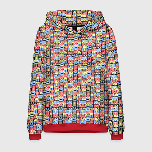 Мужская толстовка Монстры и человечки / 3D-Красный – фото 1