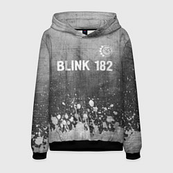 Толстовка-худи мужская Blink 182 - grey gradient посередине, цвет: 3D-черный