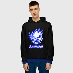 Толстовка-худи мужская Samurai logo ghost, цвет: 3D-синий — фото 2