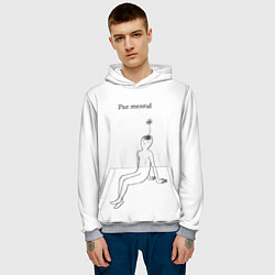 Толстовка-худи мужская Ментальный образ учителя, цвет: 3D-меланж — фото 2