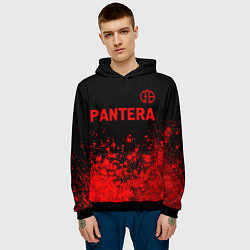 Толстовка-худи мужская Pantera - red gradient посередине, цвет: 3D-черный — фото 2