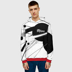 Толстовка-худи мужская Milano - fashion abstraction, цвет: 3D-красный — фото 2