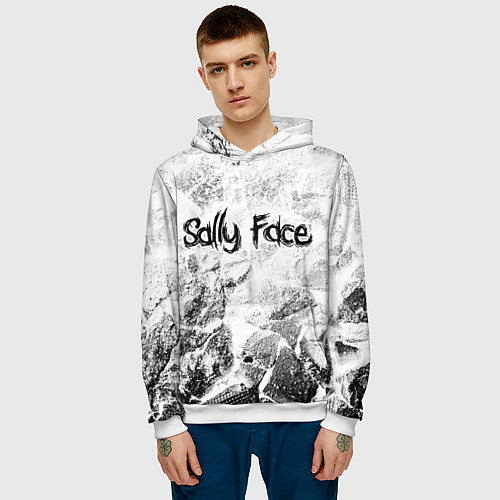 Мужская толстовка Sally Face white graphite / 3D-Белый – фото 3