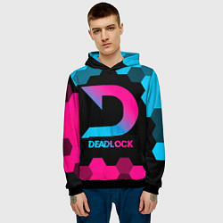Толстовка-худи мужская Deadlock - neon gradient, цвет: 3D-черный — фото 2