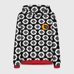 Толстовка-худи мужская Serious Sam logo pattern, цвет: 3D-красный