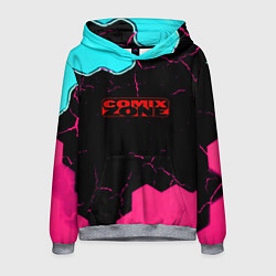 Толстовка-худи мужская Comix zone hexagon, цвет: 3D-меланж