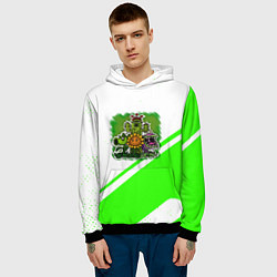 Толстовка-худи мужская Plants vs Zombies geometry, цвет: 3D-черный — фото 2