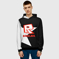 Толстовка-худи мужская Roblox star, цвет: 3D-черный — фото 2