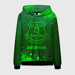 Толстовка-худи мужская Everton - green gradient, цвет: 3D-черный