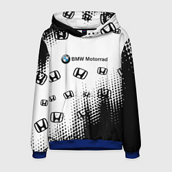 Толстовка-худи мужская BMW x honda pattern, цвет: 3D-синий