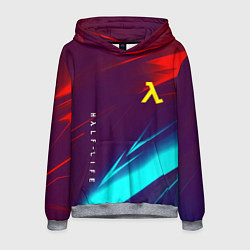 Толстовка-худи мужская Half life stripes neon, цвет: 3D-меланж