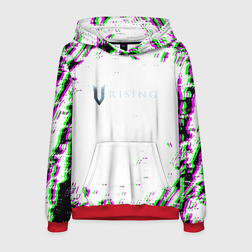 Мужская толстовка Vrising глитч краски / 3D-Красный – фото 1