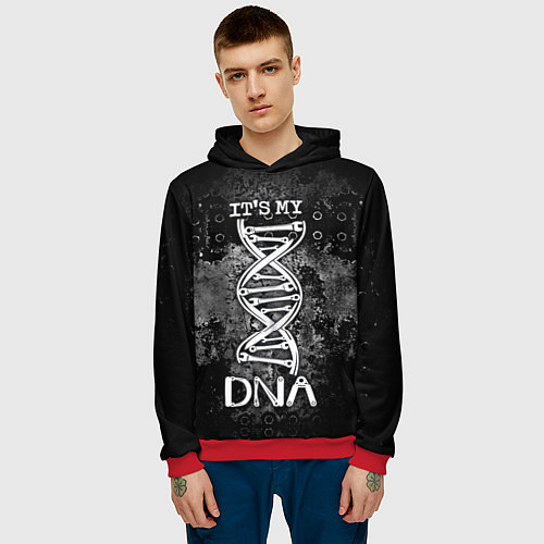Мужская толстовка Its my DNA / 3D-Красный – фото 3