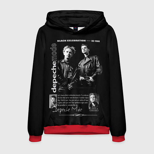 Мужская толстовка Depeche Mode Black Celebration 1986 / 3D-Красный – фото 1