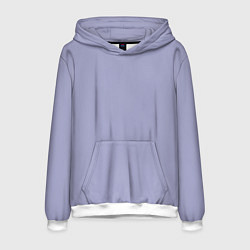 Толстовка-худи мужская Эмоция хандры - бледно-фиолетовый, цвет: 3D-белый