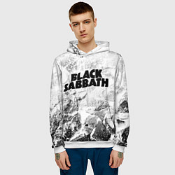 Толстовка-худи мужская Black Sabbath white graphite, цвет: 3D-белый — фото 2