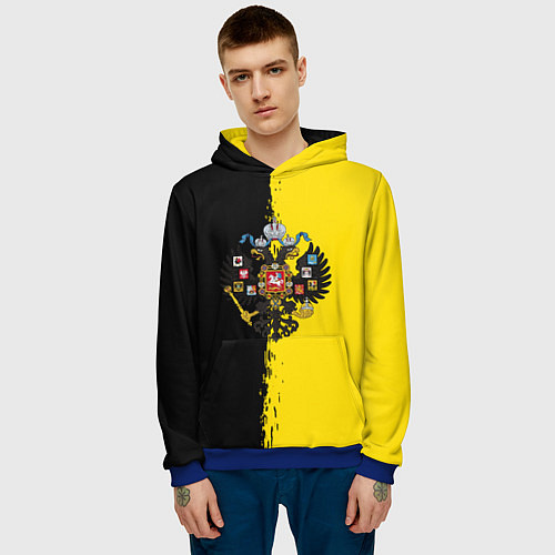 Мужская толстовка Российская империя краски / 3D-Синий – фото 3