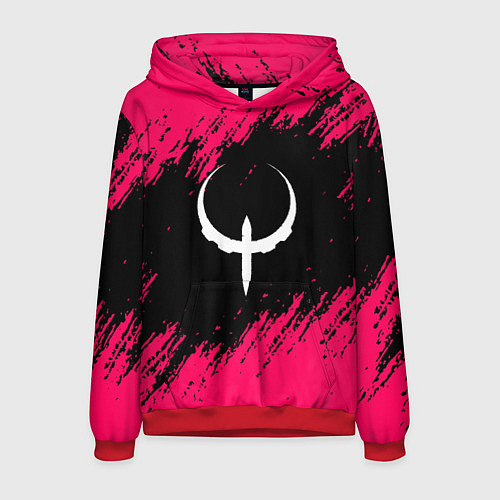 Мужская толстовка Quake розовые краски / 3D-Красный – фото 1