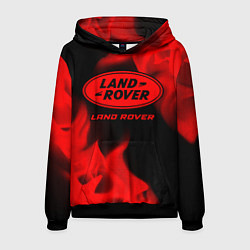 Толстовка-худи мужская Land Rover - red gradient, цвет: 3D-черный