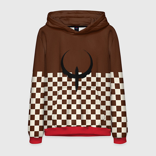 Мужская толстовка Квейк ретро паттерн / 3D-Красный – фото 1