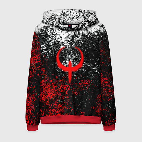 Мужская толстовка Quake брызги красок / 3D-Красный – фото 1
