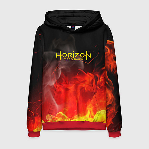 Мужская толстовка Horizon: Zero Dawn fire / 3D-Красный – фото 1