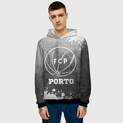 Толстовка-худи мужская Porto - grey gradient, цвет: 3D-черный — фото 2