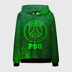 Толстовка-худи мужская PSG - green gradient, цвет: 3D-черный